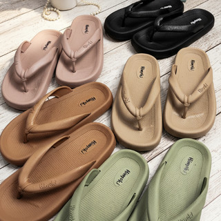 Sandal Jepit Wanita Karet EVA Premium Empuk Anti Slip Himoki - Sendal Rumah Korean Style Kekinian Tebal & Nyaman (Cloud Slipper Polos)
