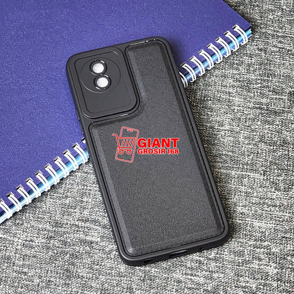 Softcase Leather Pro Macaron สีดํา Vivo Y02 Vivo Y02T Vivo Y03 Vivo Y03T