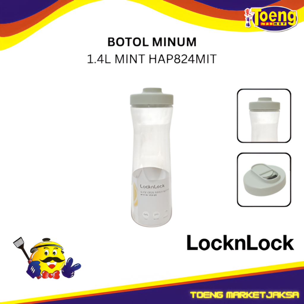 ขวดน้ําดื่ม 1.4 ลิตร - ขวดน้ําเปิด SLIDE 1.4L MINT HAP824MIT Lock N Lock
