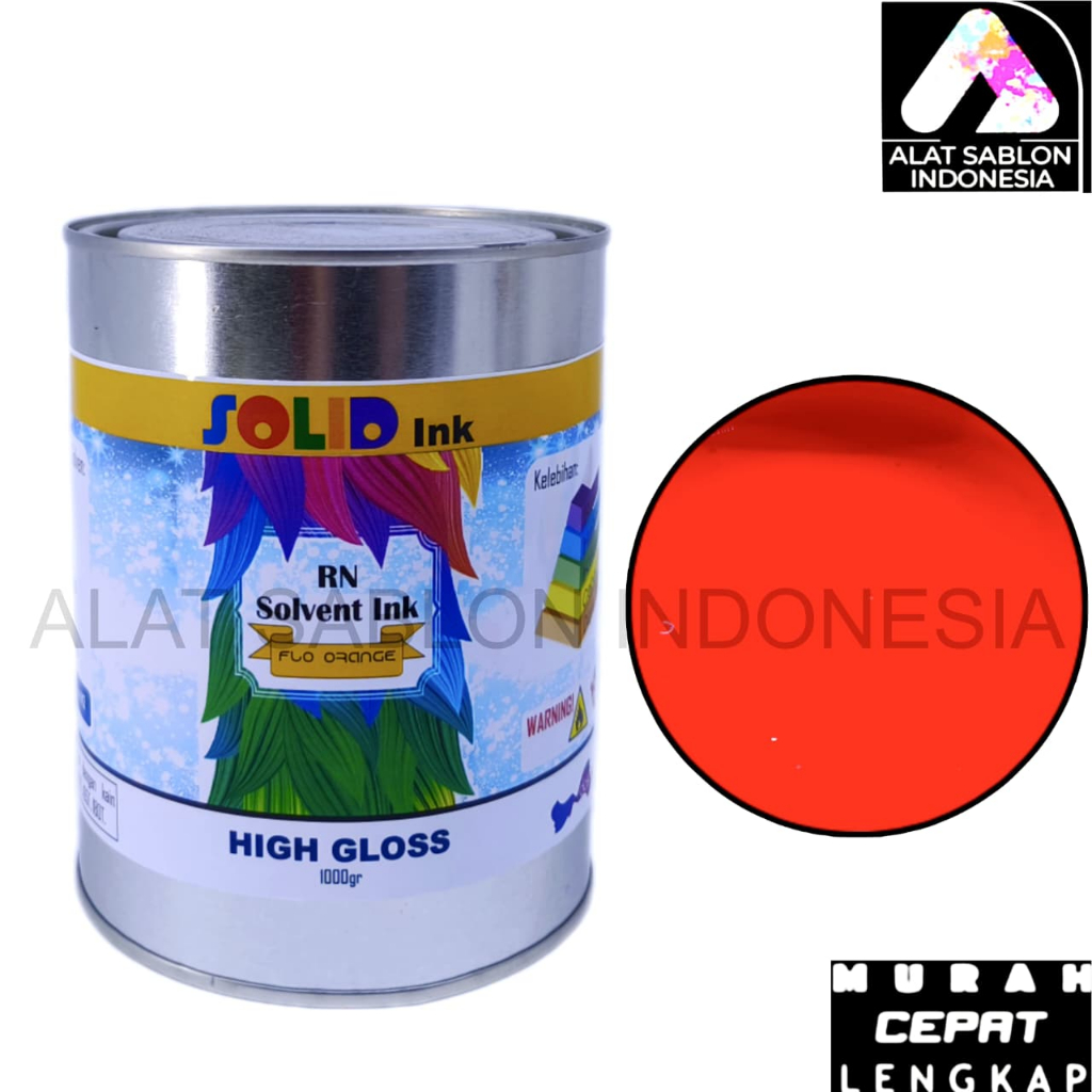 PVC SOLID INK FLO ORANGE SCREEN PRINTING INK 1KG