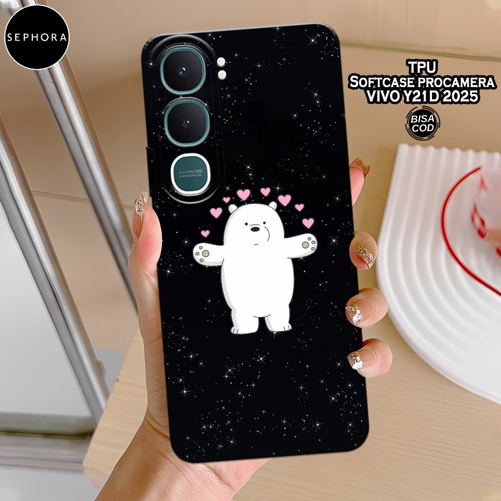 เคส HP ใหม่ล่าสุด VIVO Y21d 2025 - เคสแฟชั่น Bear - Softcase VIVO Y21d 2025 - เคสกล้อง Pro - เคส VIV