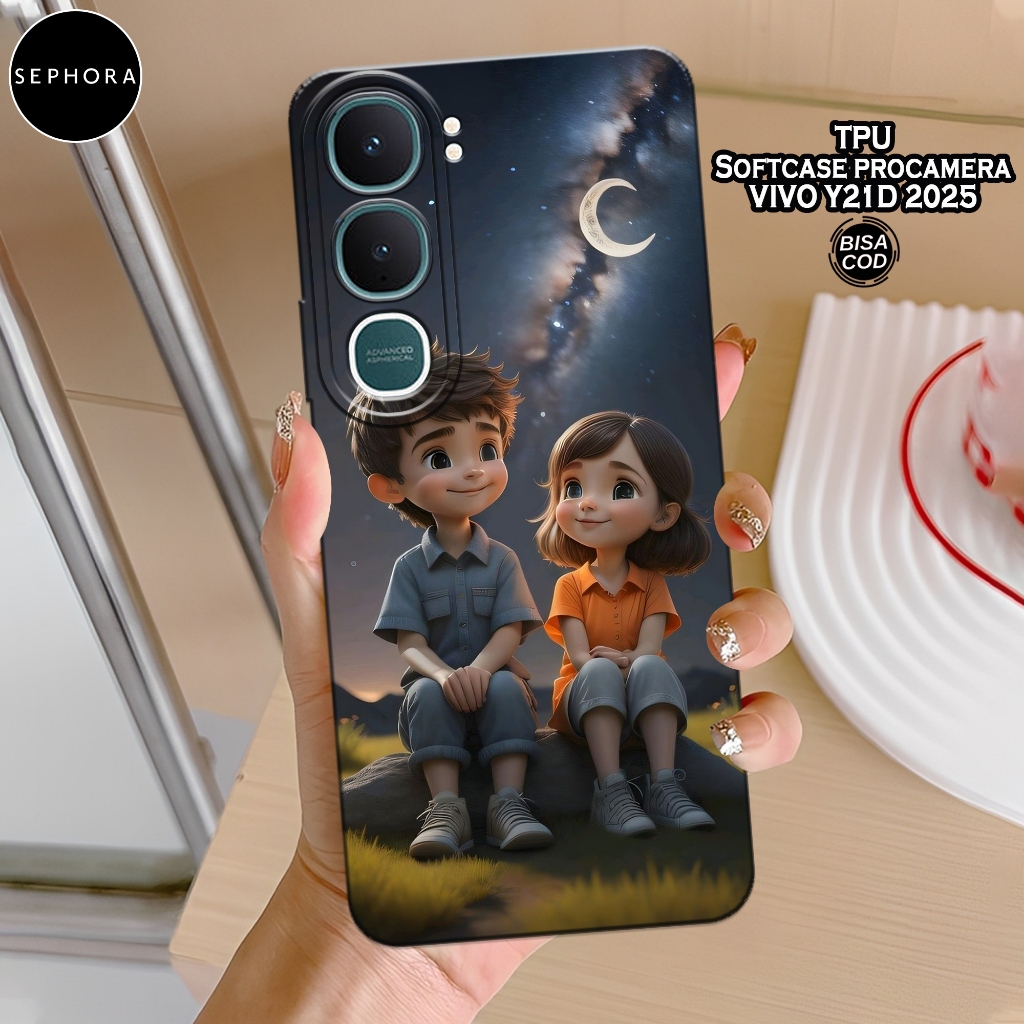เคส HP ใหม่ล่าสุด VIVO Y21d 2025 - เคสการ์ตูนแฟชั่น - VIVO Y21d 2025 Softcase - เคสกล้อง Pro - เคส V