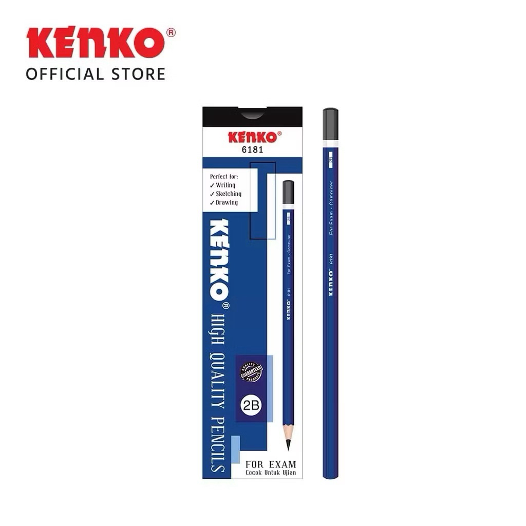 KENKO 6181 BLUE 2B PENCIL (12 ชิ้น)