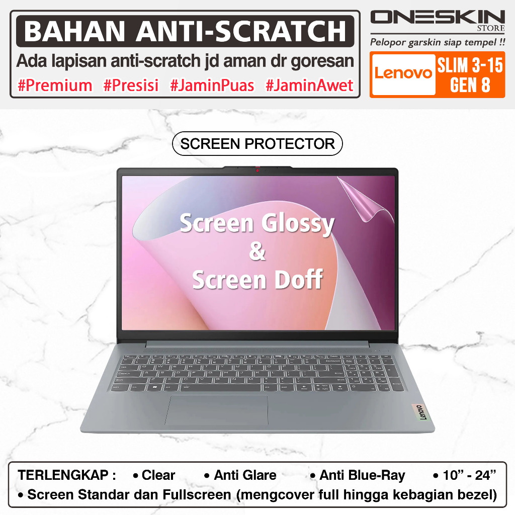 LAYAR ป้องกันหน้าจอสําหรับ Lenovo IdeaPad Slim 3 3i-15 15AMN8 Gen 8 Glossy Doff Anti Blueray