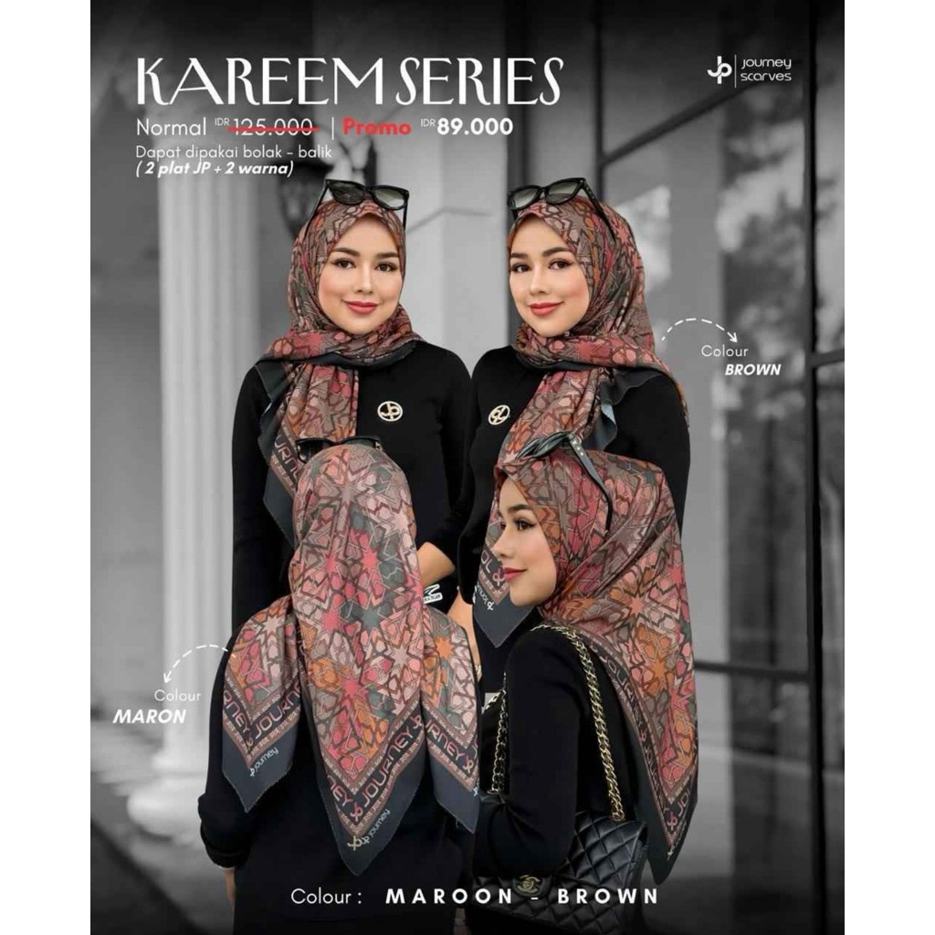 Original Journey KAREEM Series New Hijab by Journey Scarves/Latest Journey Hijab with Karim Motif
