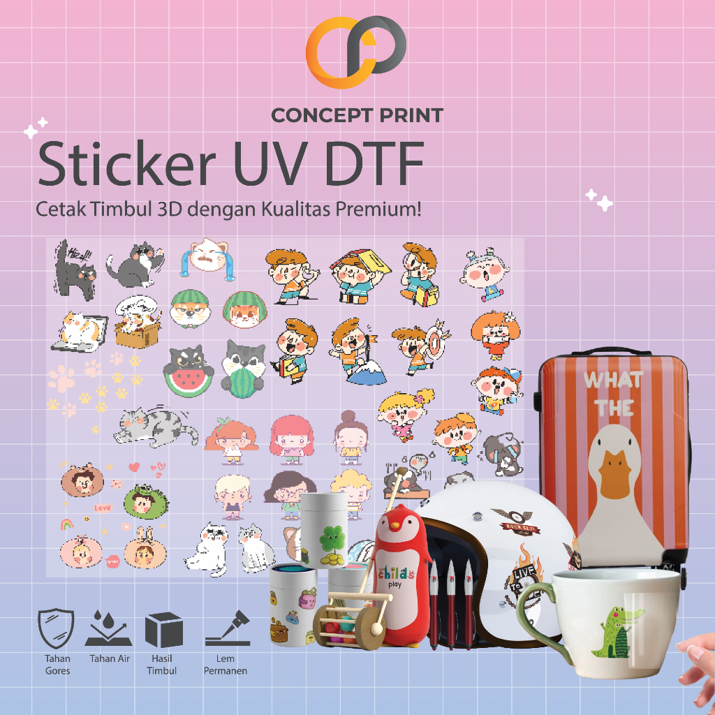 สติ๊กเกอร์ A3 UV DTF