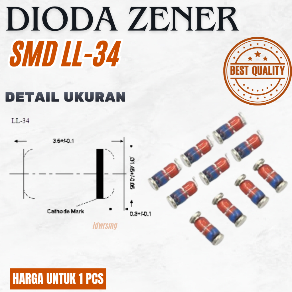 Zener ไดโอด 0.5w ไดโอด 7v5 7.5v 7.5v 1/2W 1/2 0.5 w SMD 7.5v 0.5w
