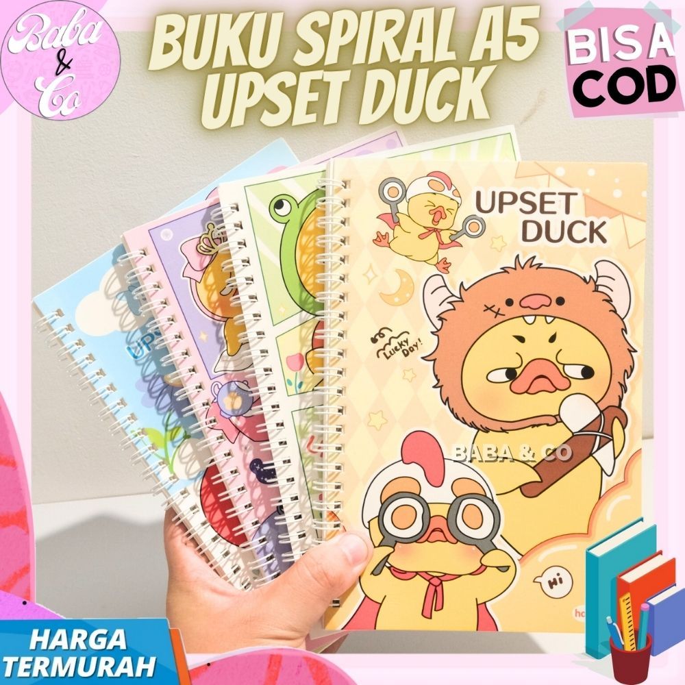 A5 UPSET DUCK น่ารัก UNIQUE SPIRAL BOOK A5 UPSET DUCK น่ารัก UNIQUE A5 WRITING BOOK น่ารักสีเหลือง D