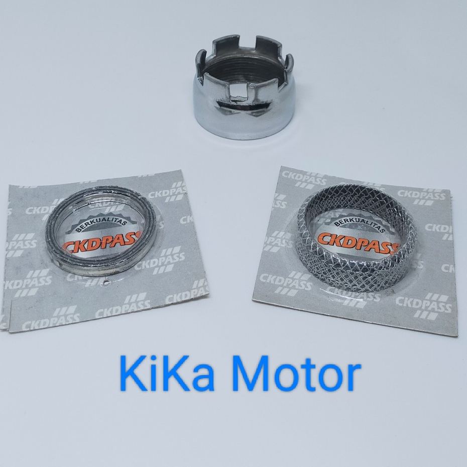 (1 ชุด) น็อตไอเสียผสมใยหิน Plus F1ZR F1 Force One แพ็คเกจไอเสียบนและล่าง