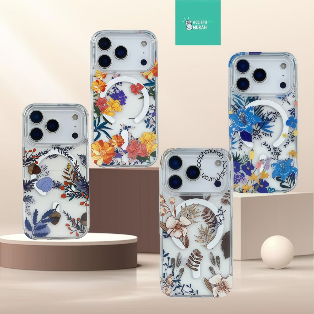 เคสแม่เหล็ก BELLEFONT FLORETTE พร้อมสําหรับ IPH 17 16 15 14 13 12 AIR PRO PROMAX