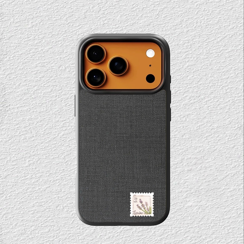 IPhone 17 16 15 14 13 12 11 Mini Plus Pro Max TPU Rubber Custom Softcase Lavender Stamp