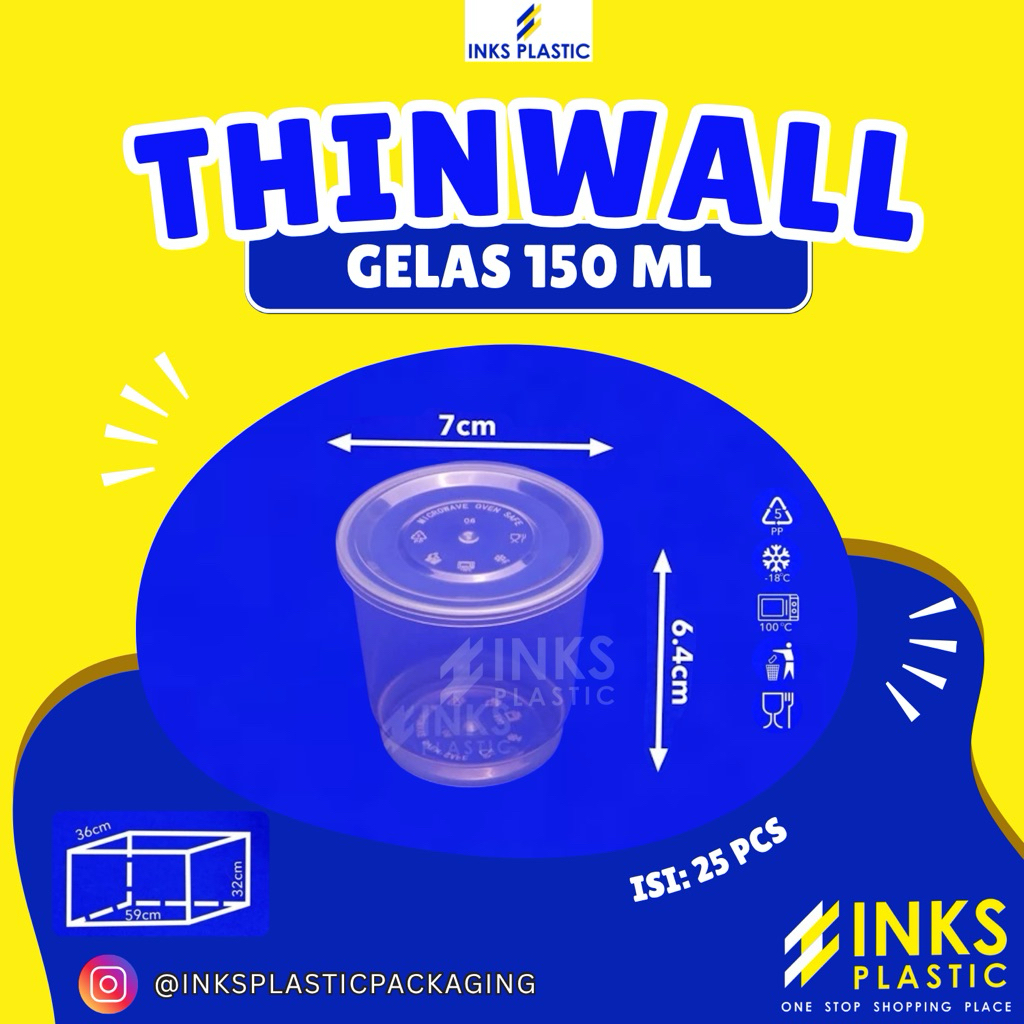 THINWALL GLASS 150ML PUDDING CUP 150ML