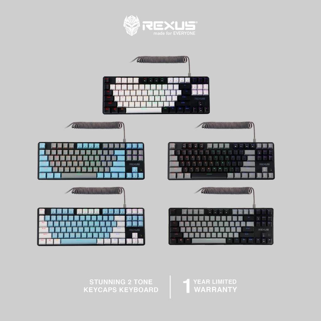 REXUS MX5.2 Legionare Mecha TKL 87 คีย์ LED คีย์บอร์ดเกมมิ่งแบบกลไก