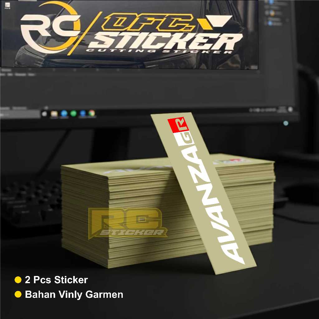 สติ๊กเกอร์ Toyota Avanza GR Sport Gutter Variation, สติ๊กเกอร์ตัด 2 ชิ้น