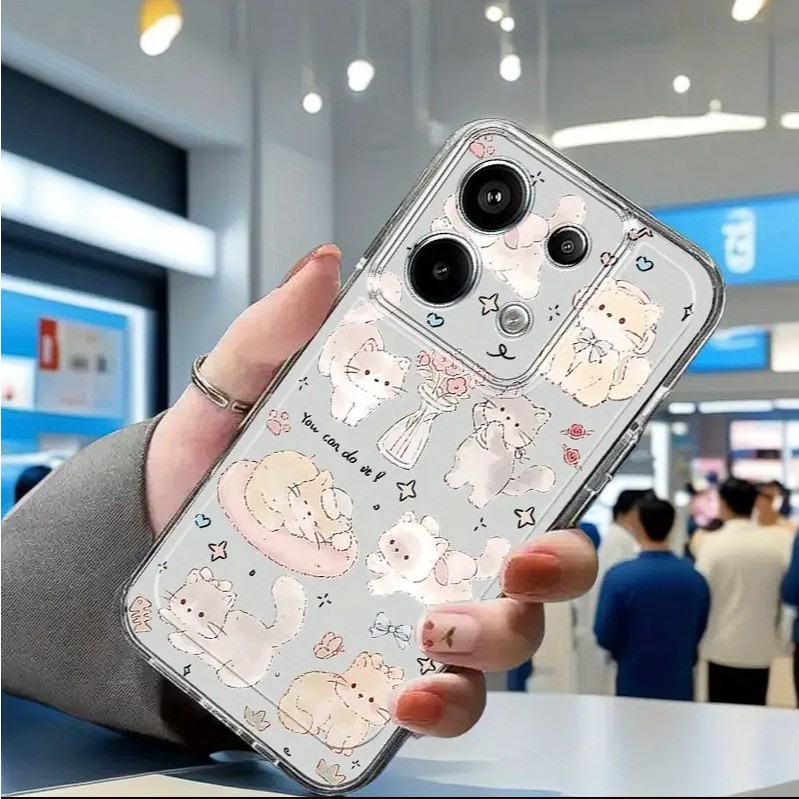 เคส TPU โปร่งใสน่ารัก FLUPPY CAT MOTIF SUITABLE สําหรับ XIAOMI/REDMI/POCO/Mi10/Mi10T Mi11 LITE/PRO/M