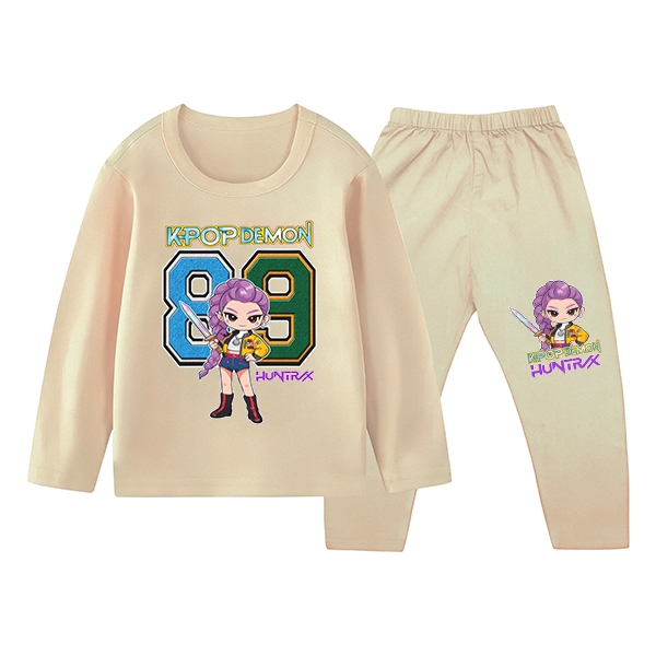 Demon Hunter KPOP ชุดนอนสําหรับเด็กผู้หญิงแขนยาว/ชุดนอนเด็กผู้หญิง 2076