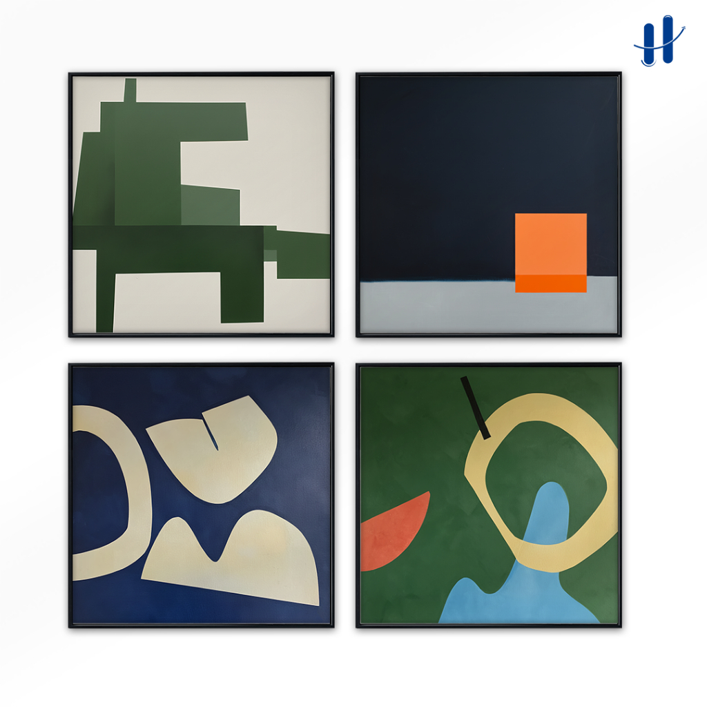 Haydecor โมเดิร์นบทคัดย่อโปสเตอร์ Wall Art Wall Display กรอบพรีเมี่ยมตกแต่งบ้าน