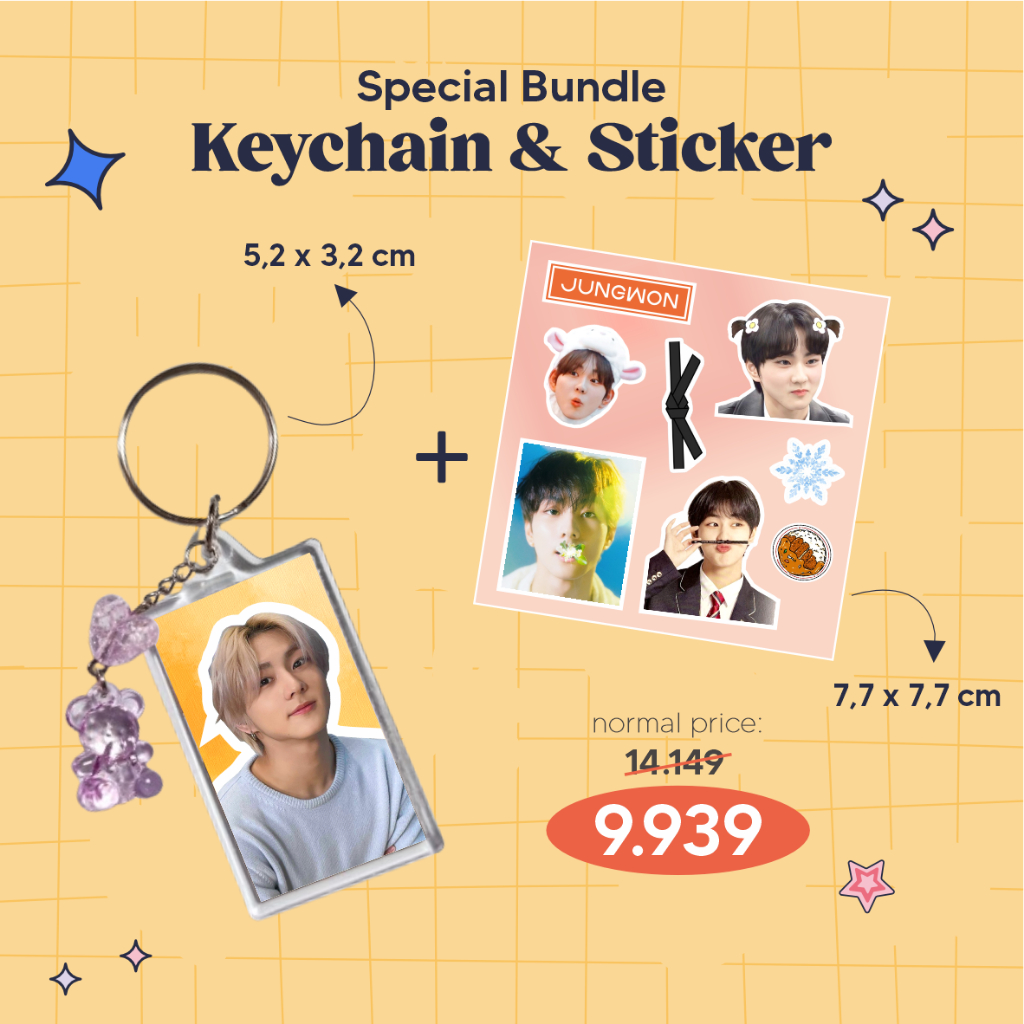GANTUNGAN [BUNDLE - พวงกุญแจ + สติ๊กเกอร์ ENHYPEN] พวงกุญแจ พวงกุญแจ พวงกุญแจ Kpop ENHYPEN Freebies