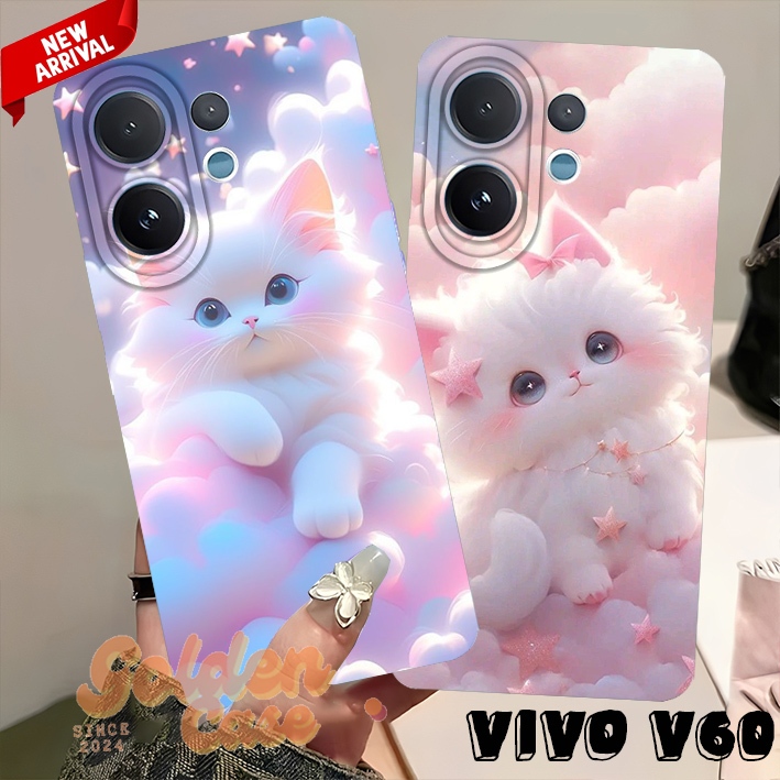 Silicone Hp VIVO V60 - V50 - V40 - V40 Pro - V50 Pro- V30E - V30 Pro Last Cat Motif Fashion Case Cur