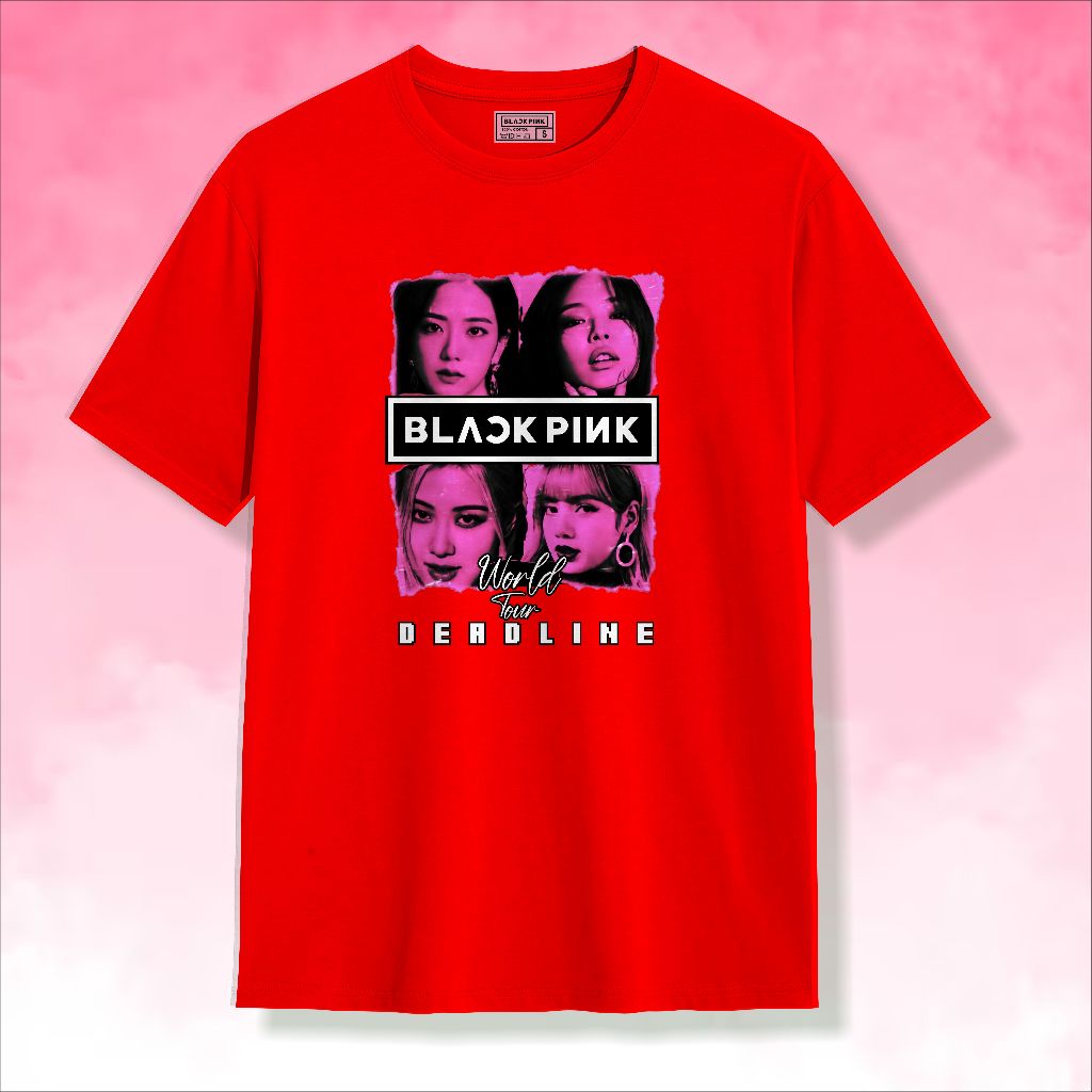 Blackpink Deadline World Tour เสื้อยืด Original Blackpink Cotton Combed 30s Premium Unisex เด็กและผู
