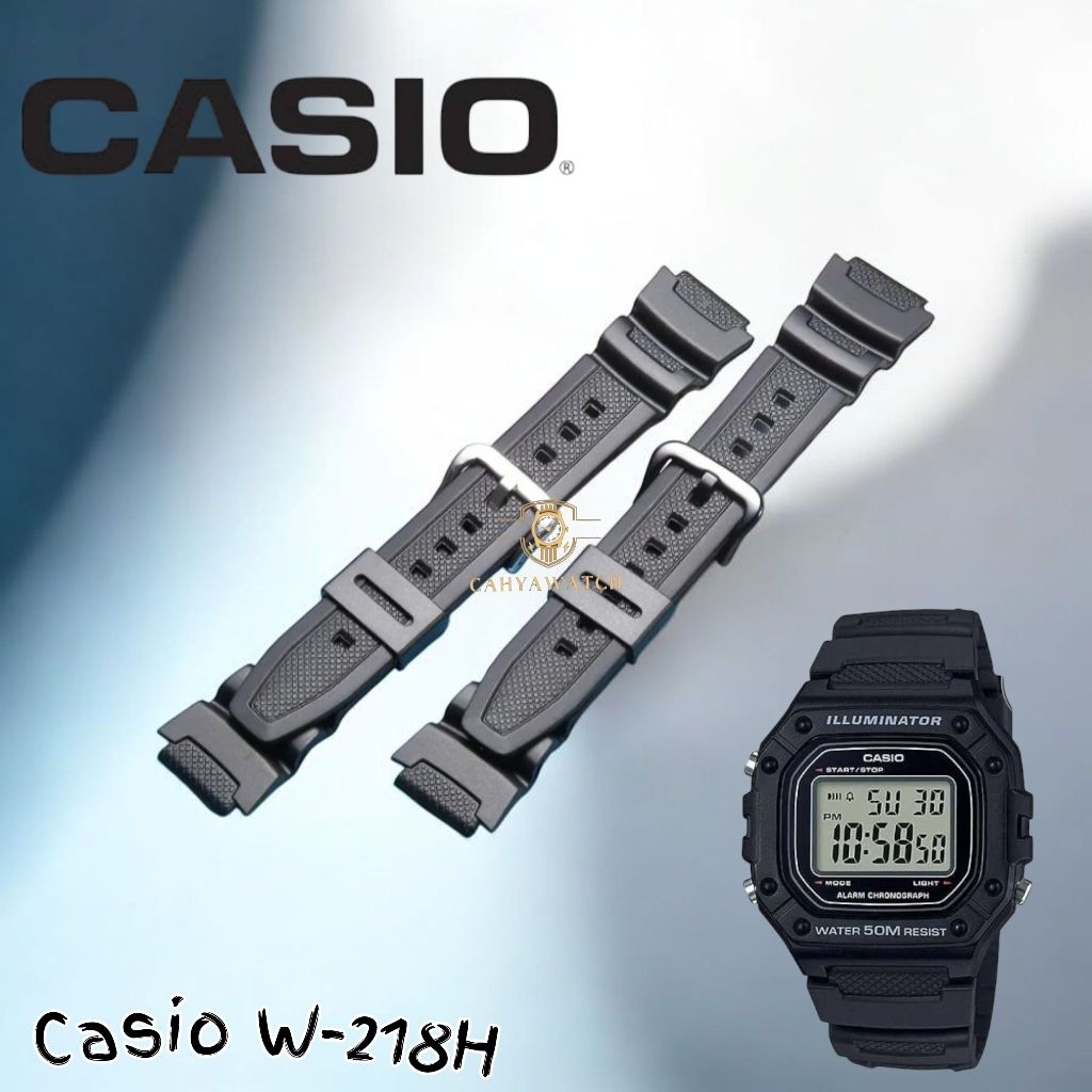 สายนาฬิกายาง Casio W-218H สายนาฬิกา Casio W218H