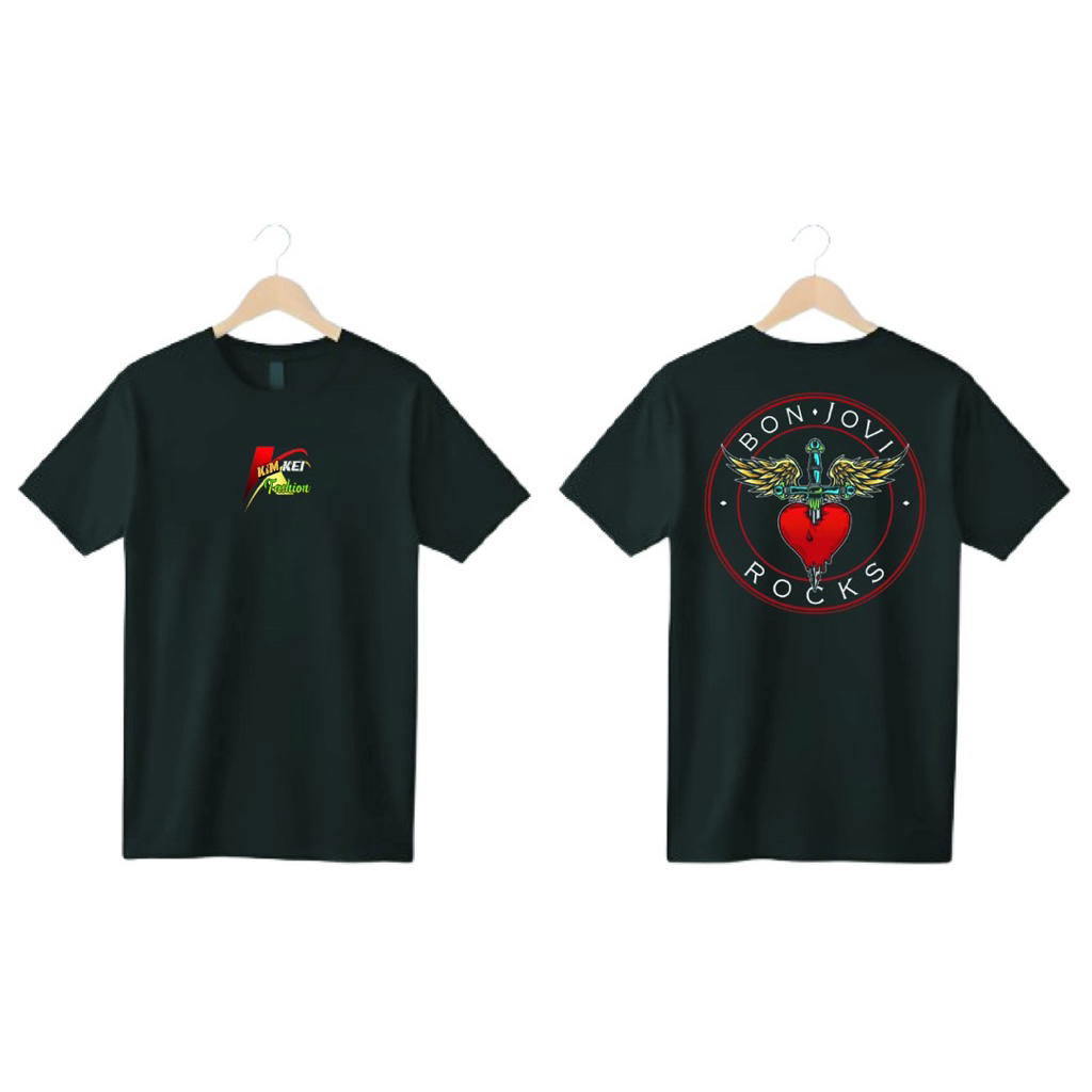 BON JOVI ROCKS Distro เสื้อยืดสําหรับผู้ชายและผู้หญิง - วัสดุผ้าฝ้ายหวี 24S พรีเมี่ยม - เสื้อยืดวงร็