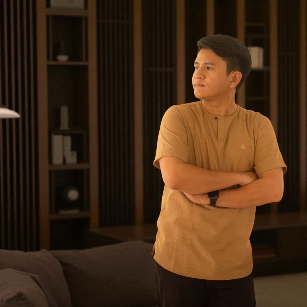 KEMEJA LUQMAN HAKIM - Zubair Beige - Nyunnah Short Sleeve Mens Koko Shirt - Casual & Official Muslim