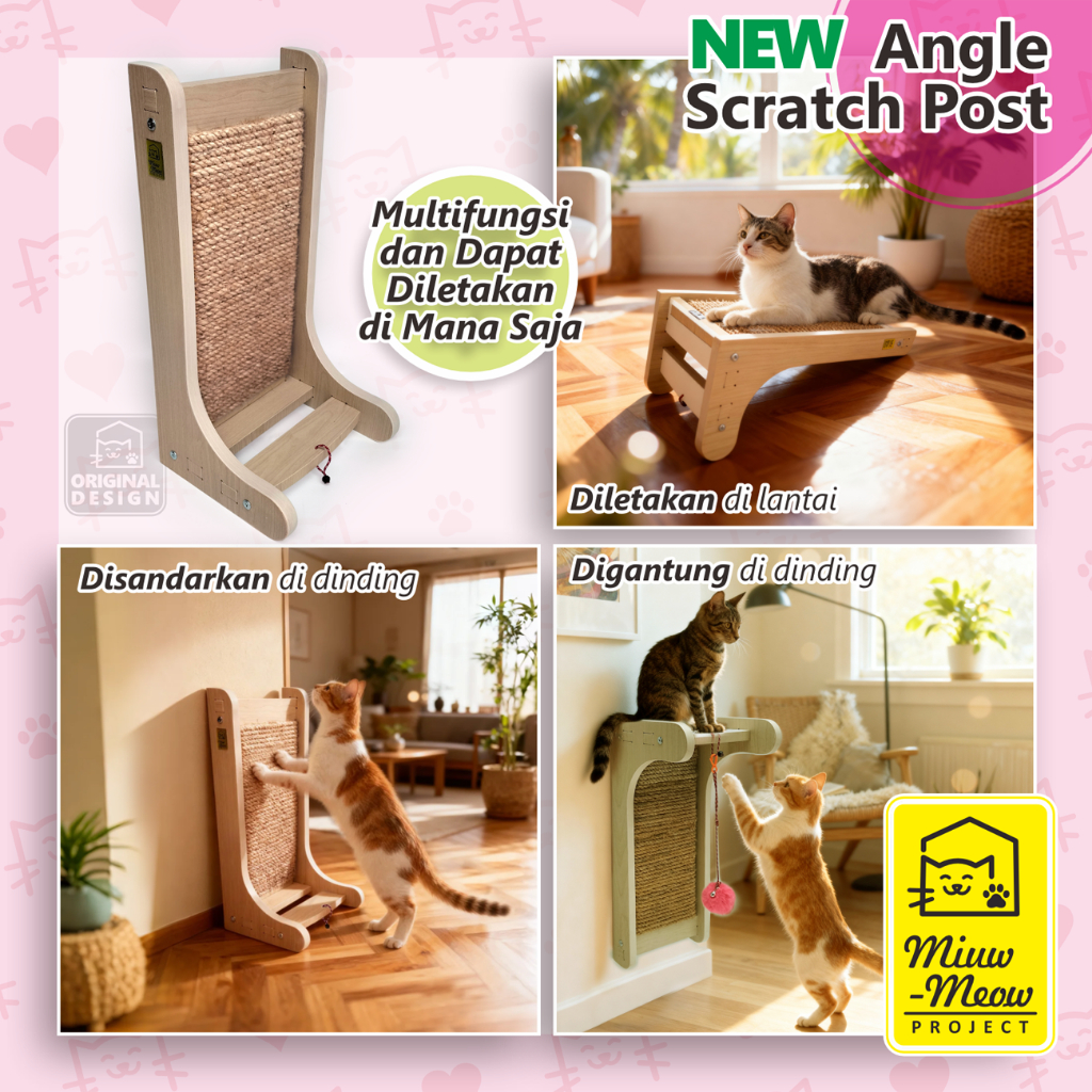Cat Scratcher ANGLE SCRATCH POST Multifunctional Cat Scratching Board
