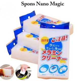 (SP) SPON AJAIB PEMBERSIH TANPA SABUN SERBAGUNA / SPONGE NANO MAGIC / SPONS CUCI PIRING DINDING
