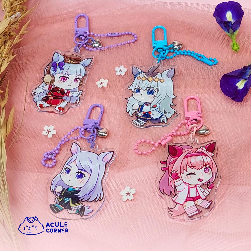 ACULE CORNER - Fanmerch Uma Musume Goldship Oguri Cap Haru Urara Mejiro พวงกุญแจ
