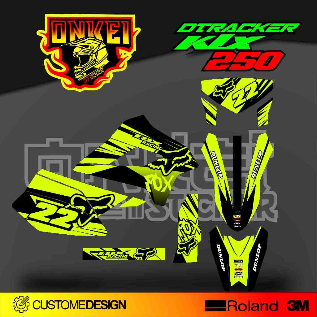 สติ๊กเกอร์ DECAL KLX 250 และ DTRACKER 250 KD4