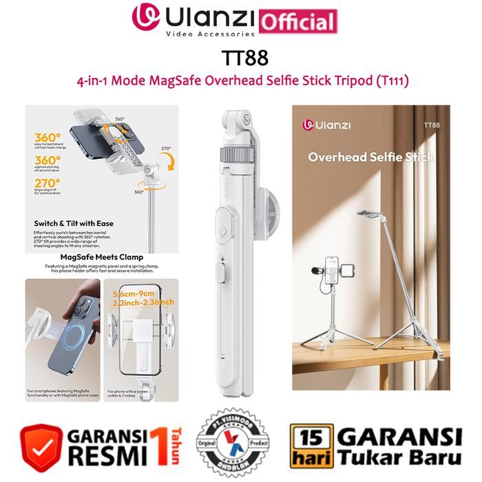 Ulanzi TT88 4-in-1 Mode MagSafe Overhead Selfie Stick ขาตั้งกล้อง (T111)