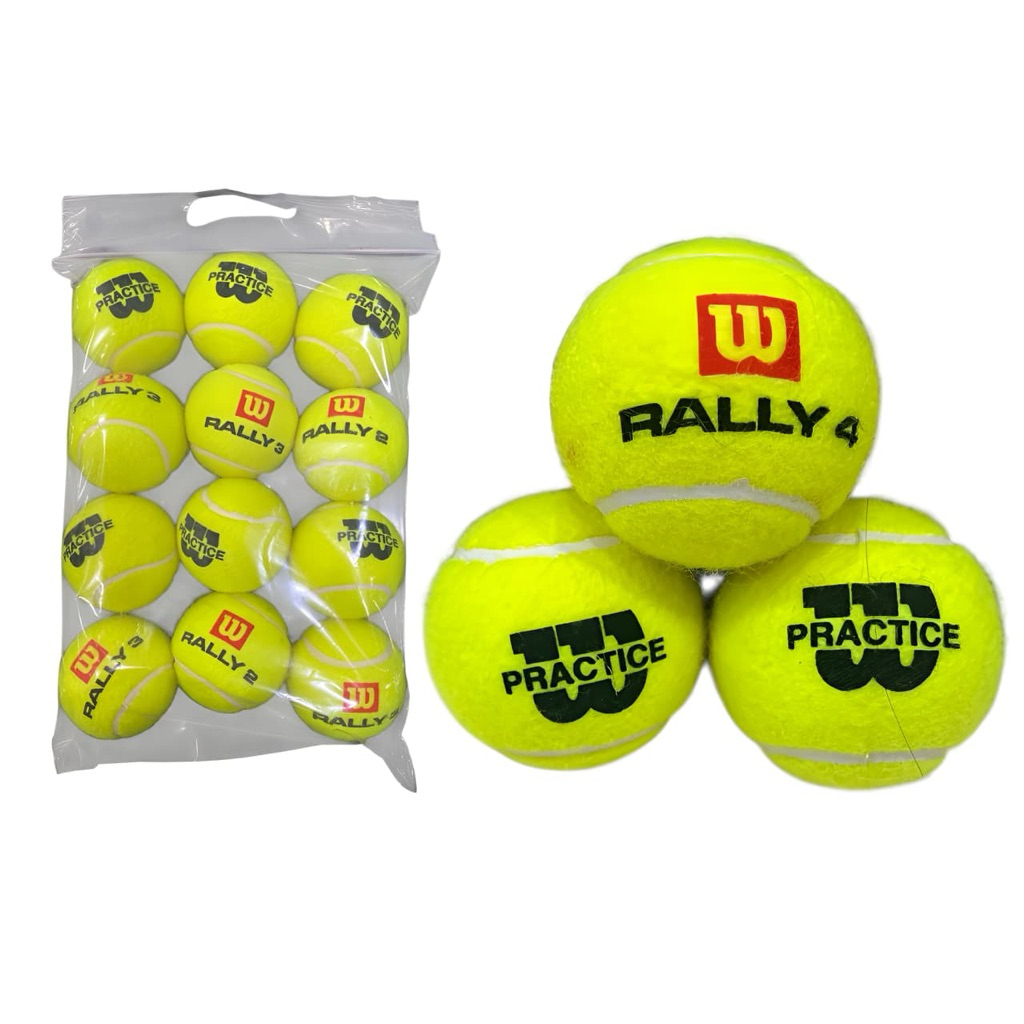 Wilson PRACTICE RALLY Tennis Ball / Original Wilson Trainer Ball ในอินโดนีเซีย / Wilson Practice Ten