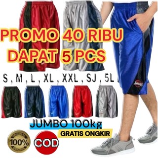 COD paket hemat 40 ribu dapat 5 pcs celana jumbo celana pendek pria celana kolor pendek pria