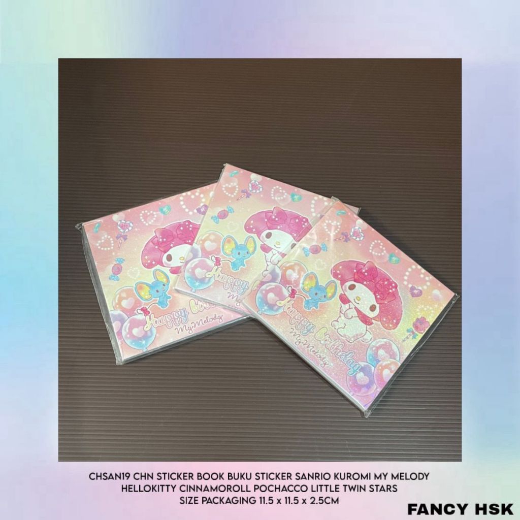 CHN STICKER BOOK SANRIO KUROMI MY MELODY HELLOKITTY CINNAMOROLL CHSAN19