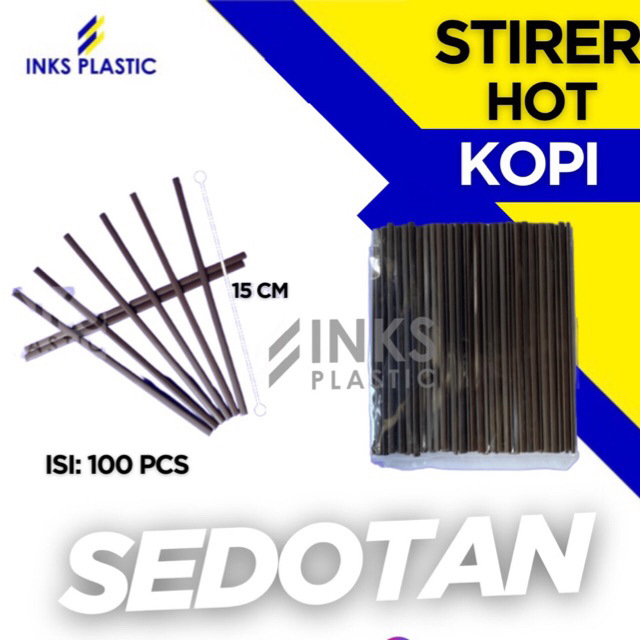 กาแฟร้อน 15 ซม. FLAT STRAW กาแฟ STRAW 15 ซม.