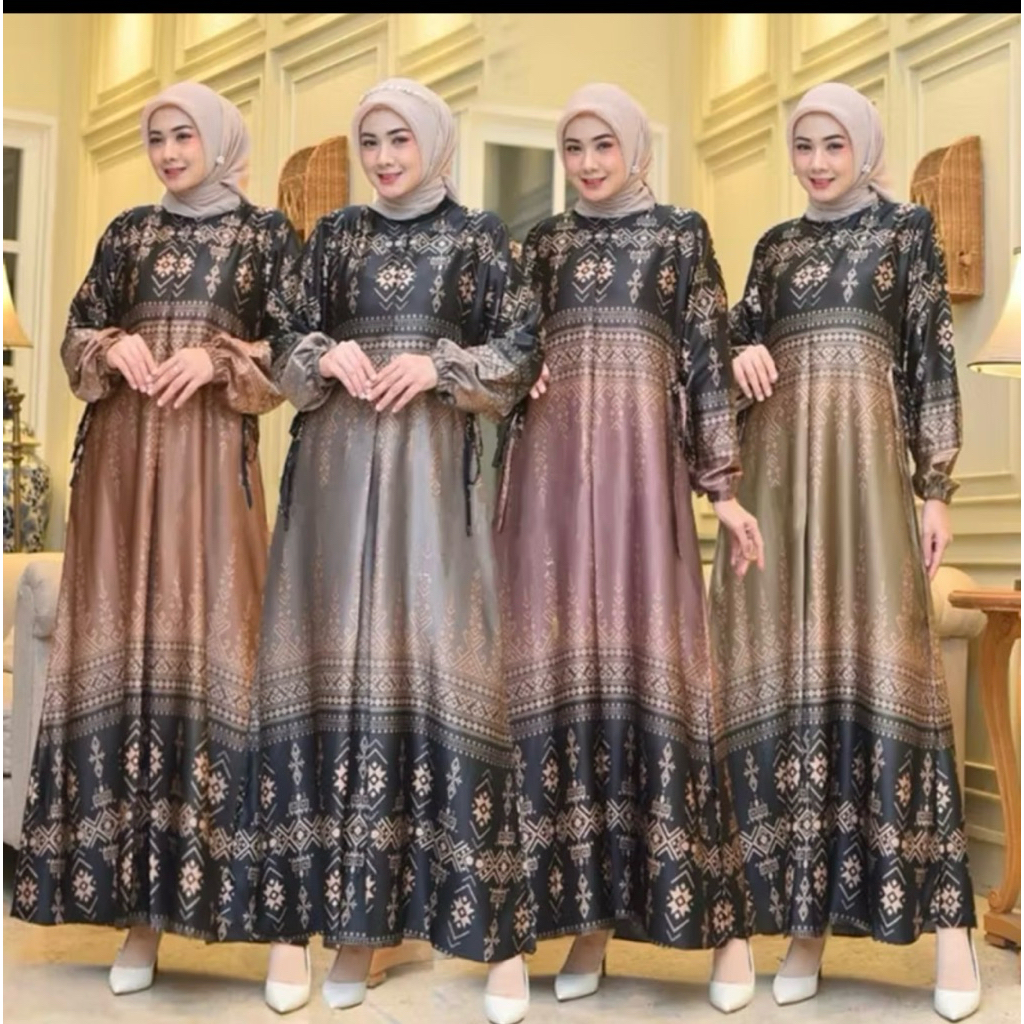 Gamis Lebara 2026 คําเชิญผู้หญิงหรูหราล่าสุดเกมเสื้อผ้า Current Bsju Gmis Party Bju Moslem ผู้ใหญ่ผู
