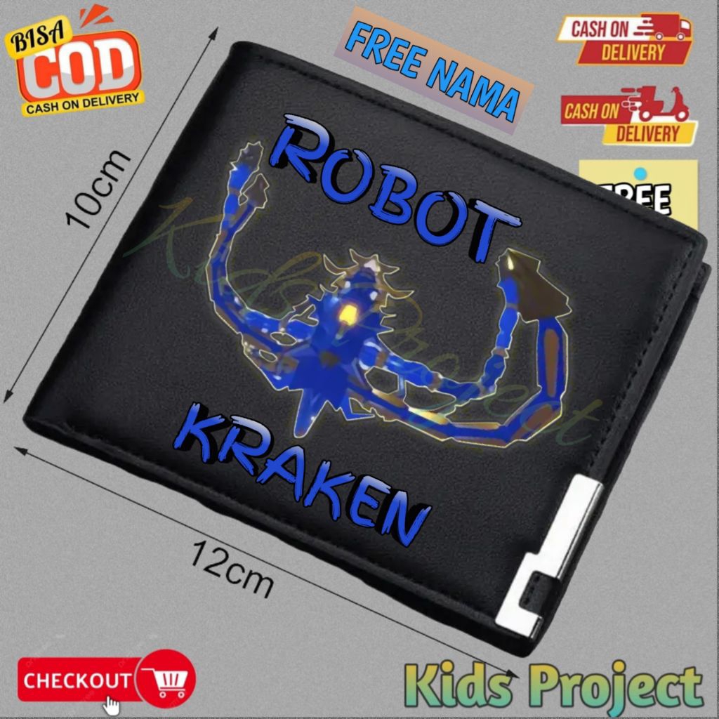กระเป๋าสตางค์เด็ก Robot Kraken Gladiator Shark ElShark Gran Maja โบราณ Lochness ROBLOX Fish It ล่าสุ