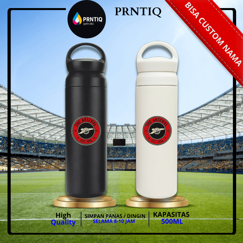 Arsenal Vintage Tumbler Hook 500ml | พิมพ์ยูวี | ชื่อที่ปรับแต่งได้ | สแตนเลส | ทนความร้อนและเย็น