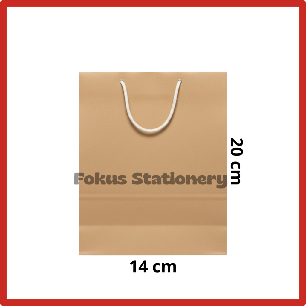PAPER BAG 14X7X20 / PLAIN CRAFT PAPER BAG / PAPER BAG