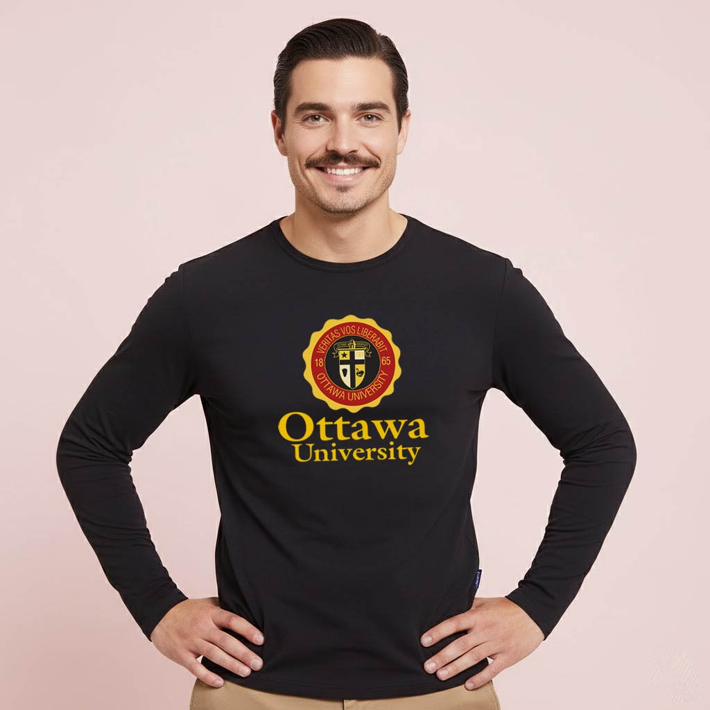 Ottawa University Kansas สหรัฐอเมริกา Unisex Cotton Combed Premium เสื้อยืดแขนยาว