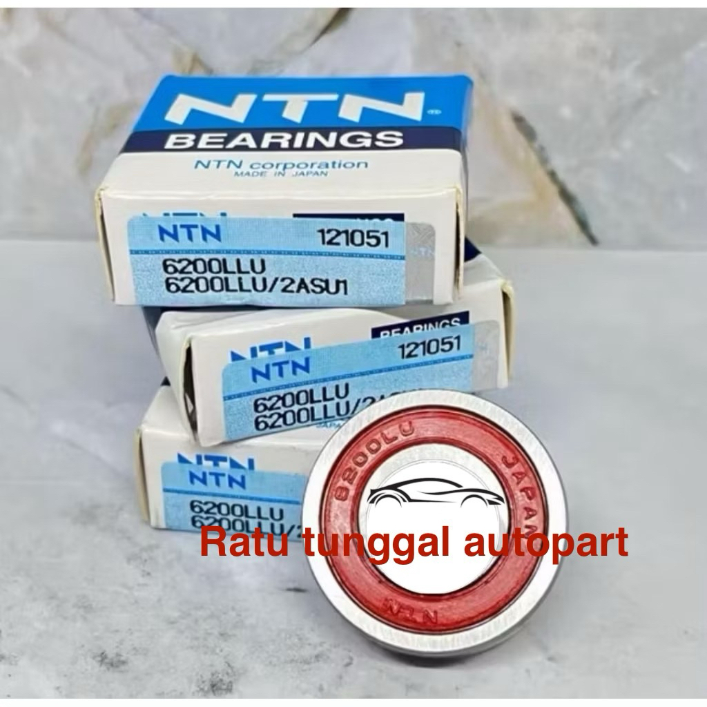 BEARING 6200 LLU NTN หมวกยาง DIMENSIONS 10x30x9MM 6200LLU NTN