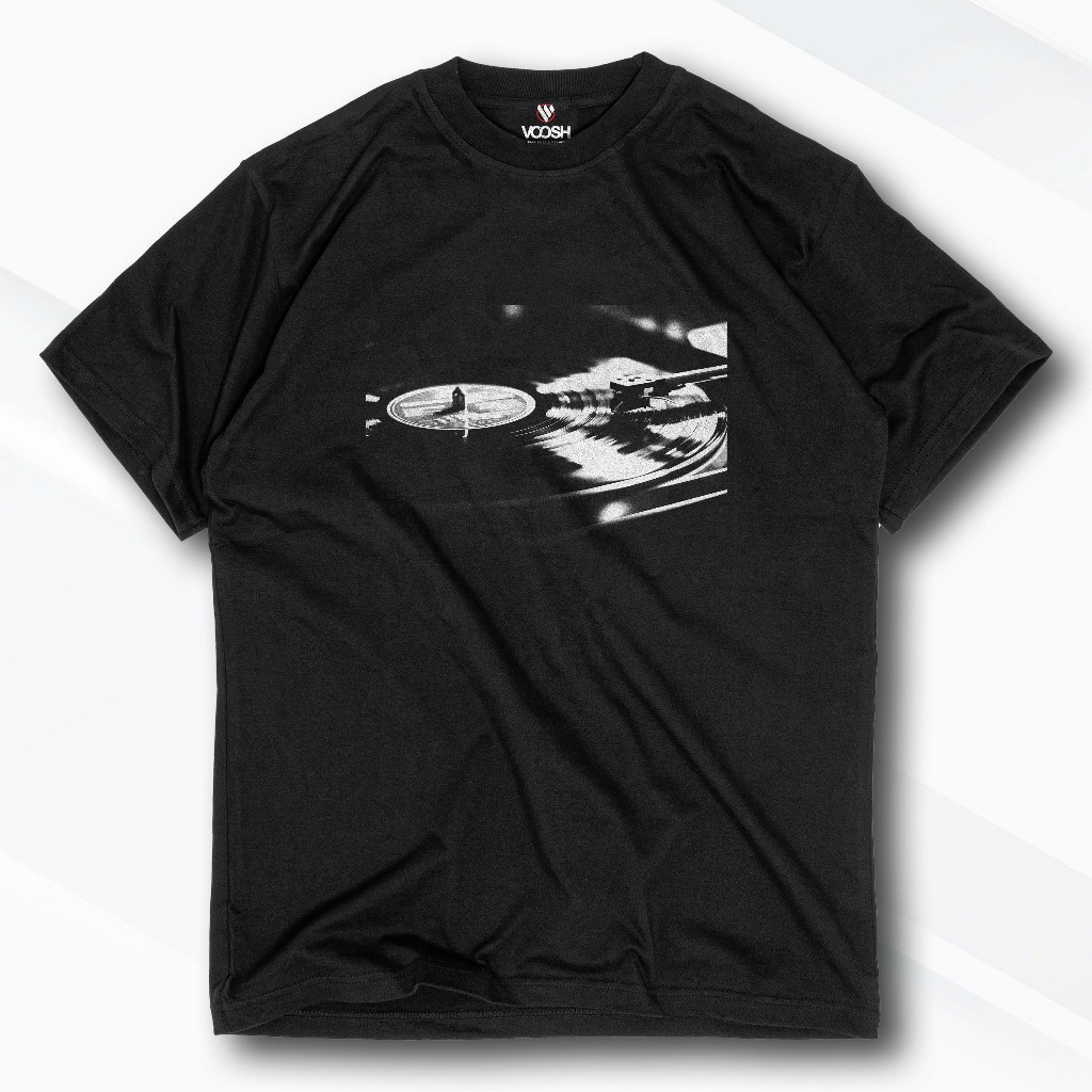 VOOSHI OFFICIAL - เสื้อยืด Distro Premium ดั้งเดิม - VINYL MUSIC - MS015K