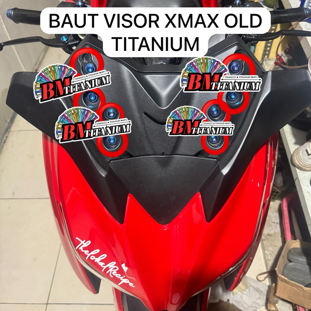 (TITANIUM) XMAX OLD TITANIUM VISOR BOLT