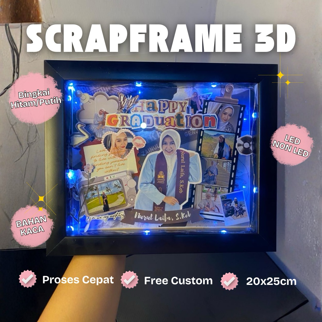 SCRAPFRAME 3D/ 3D PHOTO FRAME/ HOMEMADE FAST PROCESS PHOTO GIFT TRUST STUDIOO