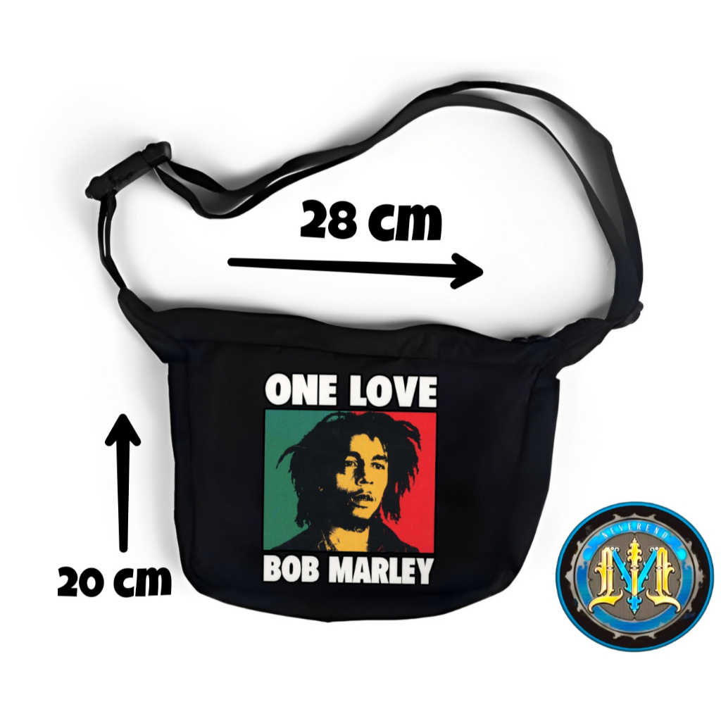 Bob Marley กระเป๋าสะพายข้างเอวผ้าใบสไตล์ดนตรีสําหรับผู้ชายและผู้หญิง