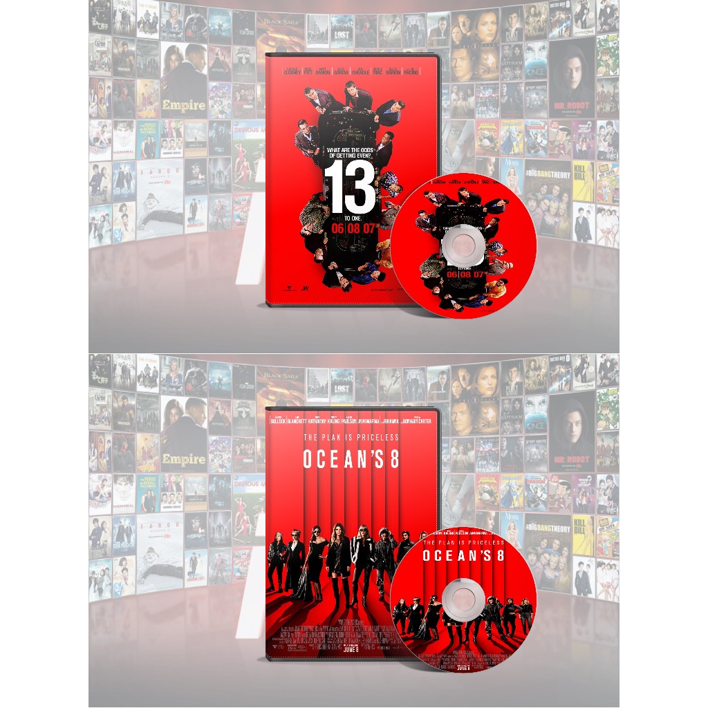 Oceans Thirteen DVD (2007) + Oceans 8 DVD (Oceans Eight) (2018)