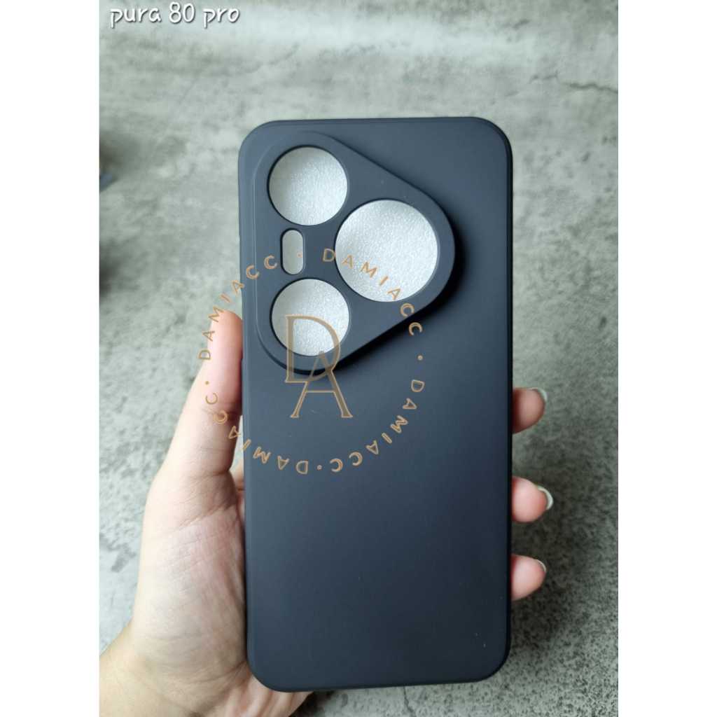 Huawei pura 80 pura 80 pro pura 80 เคสสีดําทรงสี่เหลี่ยมพิเศษเคสนิ่มสีดํา