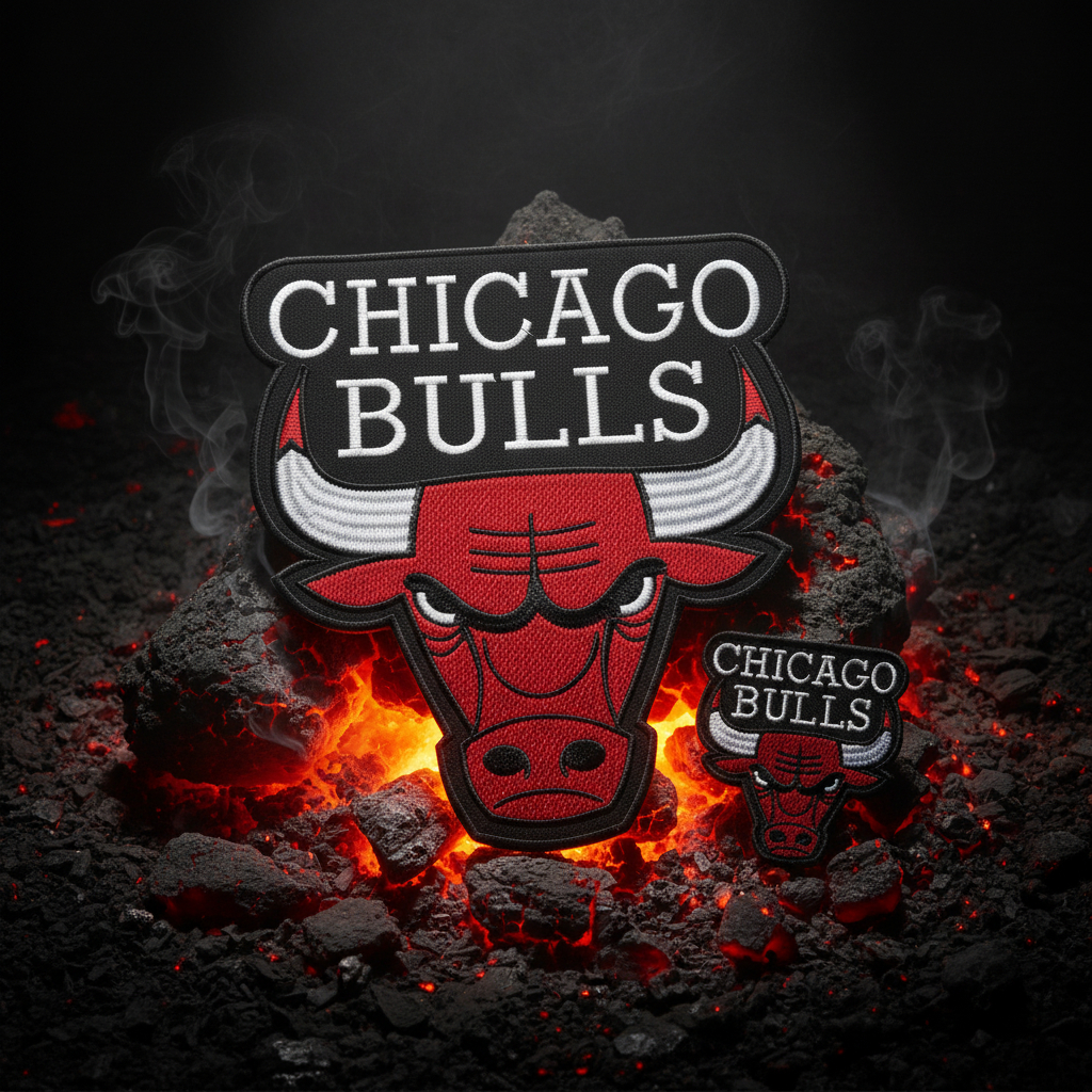 แพทช์หลัง CHICAGO BULLS แพทช์ปัก Chicago Bulls เย็บปักถักร้อยสัญลักษณ์