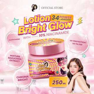 MGGSKIN Lotion Bright Glow With 10% Niacinamide ( mencerahkan kulit , memudarkan bekas luka , memudarkan bekas koreng , mencerahkan lipatan yang hitam , mengatas kulit badak )